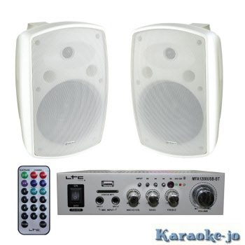 lettergreep Microbe Knuppel Witte 5 Inch Buiten speakers met Bluetooth versterker