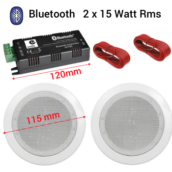 tumor katoen moeilijk Bluetooth plafond luidspreker set wit 2x 11,5Cm 50Watt